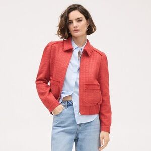 Women's Tweed Bomber Jacket